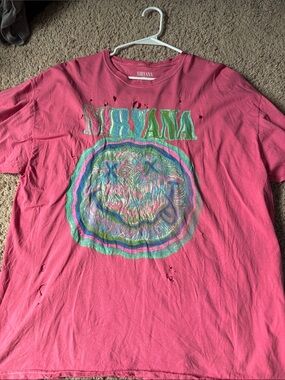 urban outfitters nirvana distressed oversized tee size s/m
